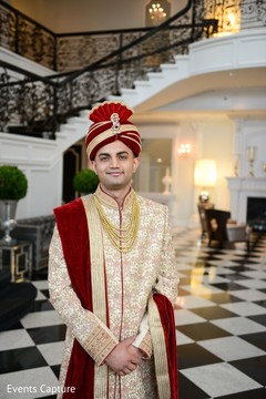 Dreamy India groom's ceremony look. Dreamy India groom's ceremony look.