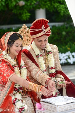 Indian bride and groom at their ceremony rituals. Indian bride and groom at their ceremony rituals.
