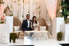 Magnificent Indian couple at their reception stage. Magnificent Indian couple at their reception stage.