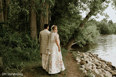 Beautiful picture of our couple by the lake. Beautiful picture of our couple by the lake.