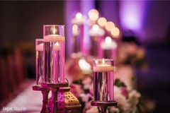 Dreamy table decoration with candles. Dreamy table decoration with candles.