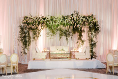 Majestic Indian wedding reception stage. Majestic Indian wedding reception stage.