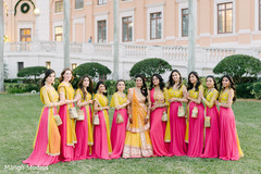 Charming Indian bridal party portrait. Charming Indian bridal party portrait.