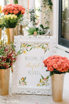 Mehndi party sign. Mehndi party sign.