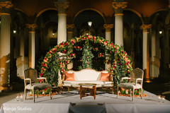 Stunning Mehndi party stage. Stunning Mehndi party stage.