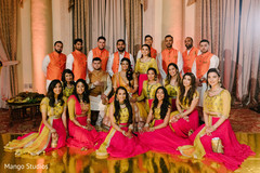 Large Indian wedding party. Large Indian wedding party.