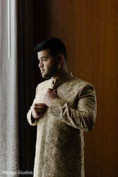 India groom getting ready. India groom getting ready.