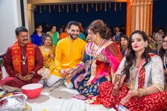 Indian bride with guests. Indian bride with guests.