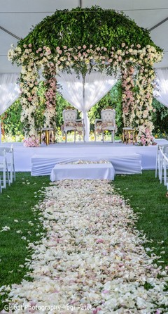 Marvelous stage decoration with flowers. Marvelous stage decoration with flowers.