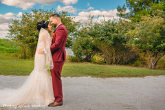 Indian bride and groom outdoors. Indian bride and groom outdoors.