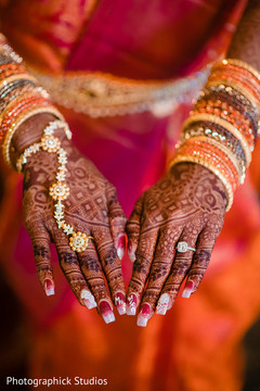 Indian bride's mehndi design details. Indian bride's mehndi design details.