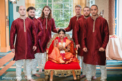 Like a queen with her bodyguards. Like a queen with her bodyguards.