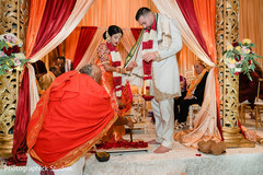 Indian couple at their wedding ceremony. Indian couple at their wedding ceremony.