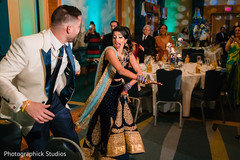 Indian couple having fun at reception. Indian couple having fun at reception.