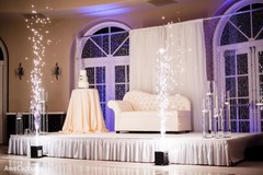 Impressive Indian wedding reception stage. Impressive Indian wedding reception stage.