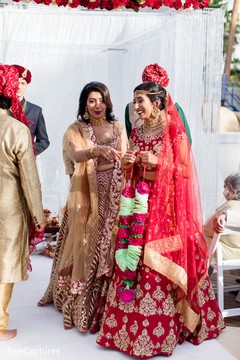 Maharani holding the jaimala garland. Maharani holding the jaimala garland.