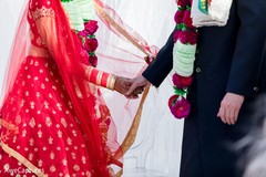 Indian bride and groom holding hands ritual. Indian bride and groom holding hands ritual.