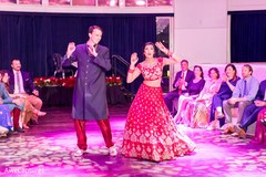 Indian bride and groom's dance performance. Indian bride and groom's dance performance.
