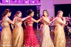 Sweet indian bride with bridesmaids dance. Sweet indian bride with bridesmaids dance.