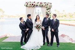 Amazing Indian bride with Indian groomsmen. Amazing Indian bride with Indian groomsmen.