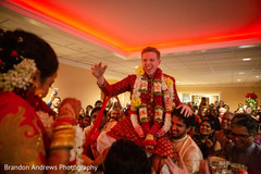 Joyful Indian couple celebrating ritual. Joyful Indian couple celebrating ritual.