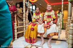Cute Indian couple at their wedding ceremony. Cute Indian couple at their wedding ceremony.
