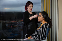 Sweet Indian bride getting ready for reception. Sweet Indian bride getting ready for reception.