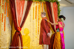 Maharani surprising the groom. Maharani surprising the groom.
