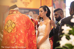 Indian bride during the ceremony. Indian bride during the ceremony.