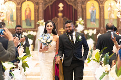 Indian bride and groom after the ceremony. Indian bride and groom after the ceremony.