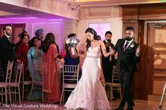 Couple making their grand entrance. Couple making their grand entrance.