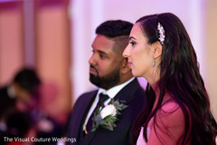 Indian bride and Raja during speeches. Indian bride and Raja during speeches.