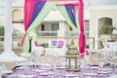Elegant Indian pre-wedding party table decor. Elegant Indian pre-wedding party table decor.