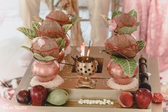 Indian wedding altar for sacred fire. Indian wedding altar for sacred fire.