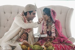 Indian couple sharing food. Indian couple sharing food.