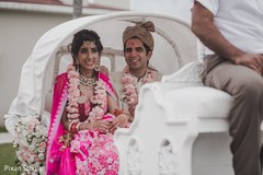 Enchanting indian bride and groom leaving ceremony. Enchanting indian bride and groom leaving ceremony.
