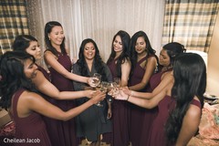 Cheers for our Maharani and her bridesmaids. Cheers for our Maharani and her bridesmaids.