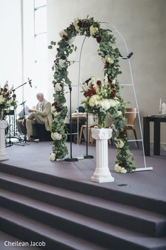 Beautiful adorned altar. Beautiful adorned altar.