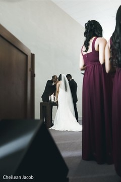 Christian wedding ceremony with our Indian couple. Christian wedding ceremony with our Indian couple.