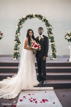 Beautiful Indian couple at the wedding altar. Beautiful Indian couple at the wedding altar.