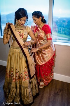 Indian bride getting ready for the ceremony. Indian bride getting ready for the ceremony.