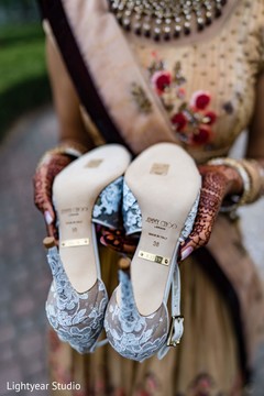 Bride showing her shoes. Bride showing her shoes.