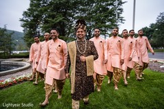 Indian groom with groomsmen. Indian groom with groomsmen.