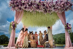 Indian couple under the mandap. Indian couple under the mandap.