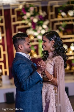 Indian bride and groom dancing. Indian bride and groom dancing.