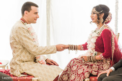Joyful Indian couple at ceremony capture. Joyful Indian couple at ceremony capture.