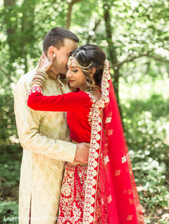 Indian couple meeting for their first look. Indian couple meeting for their first look.