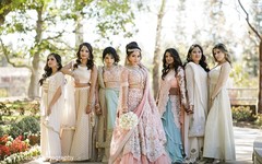 Maharani with the lovely bridesmaids. Maharani with the lovely bridesmaids.