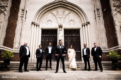 Indian groom with special guests. Indian groom with special guests.