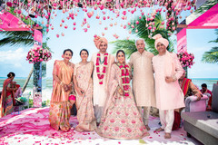 Indian groom and bride posing for pictures. Indian groom and bride posing for pictures.